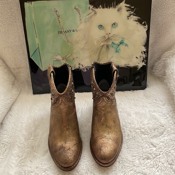 FRYE Deborah studded metallic western boots - Picture 6 of 13